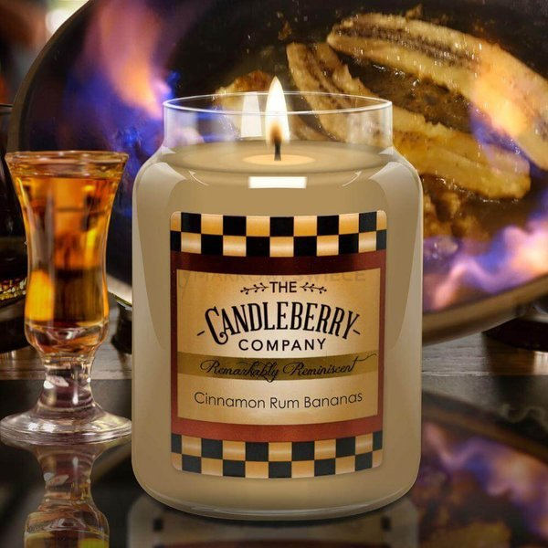 Candleberry Cinnamon Rum Bananas Duża Świeca Zapachowa 640g