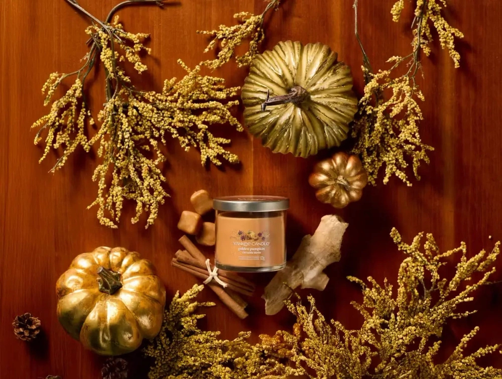 Yankee Candle Golden Pumpkin Mała Świeca Zapachowa 122g