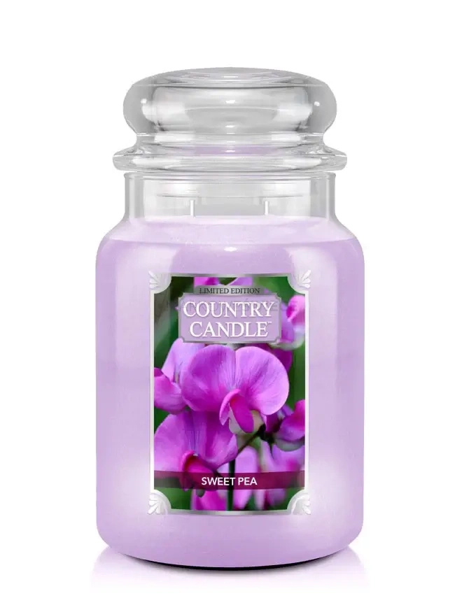 Country Candle Sweet Pea Duża Świeca Zapachowa 652g