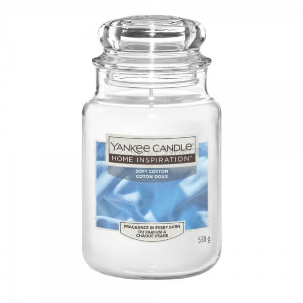 Yankee Candle Soft Cotton Duża Świeca Zapachowa 538g