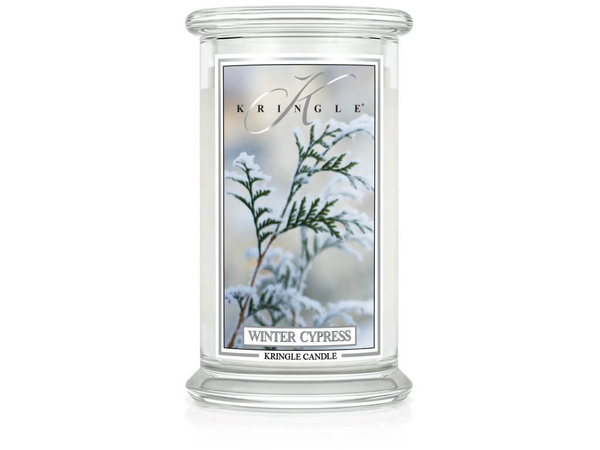 Kringle Candle Winter Cypress Duża Świeca Zapachowa 624g