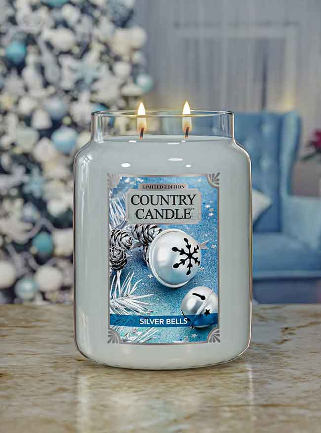 Country Candle Silver Bells Duża Świeca Zapachowa 652g