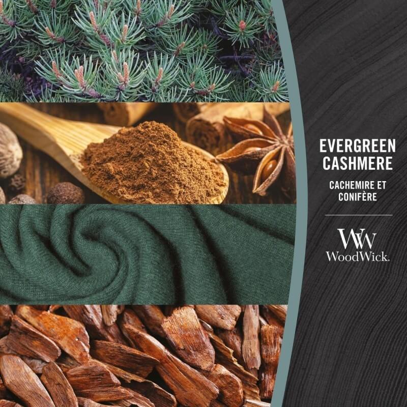 WoodWick Evergreen Cashmere Mała Świeca 85g