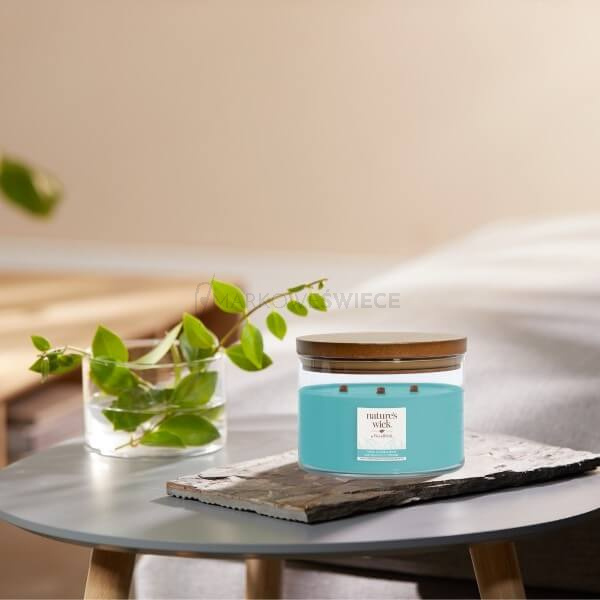 WoodWick Nature's Wick Fresh Water & Moss Duża Świeca Zapachowa 433g