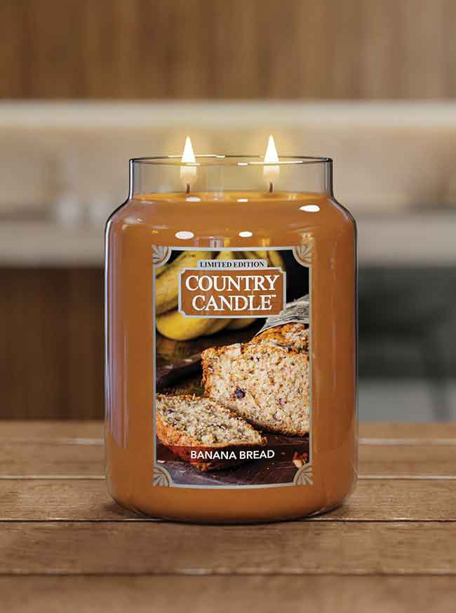 Country Candle Banana Bread Duża Świeca Zapachowa 652g