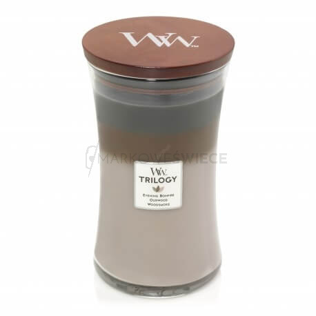 Woodwick Cozy Cabin Duża Świeca Trilogy 609,5g