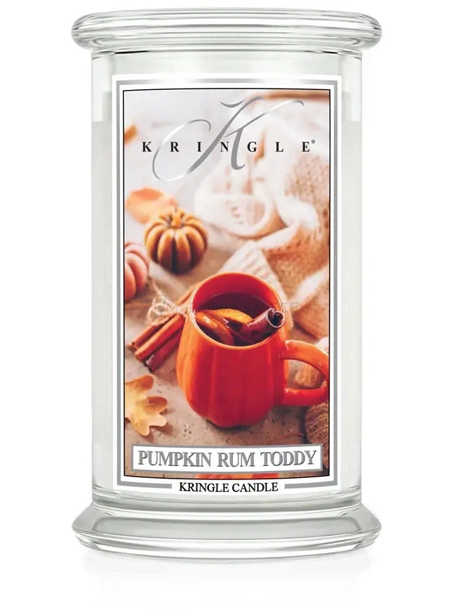 Kringle Candle Pumpkin Rum Toddy Duża Świeca Zapachowa 624g