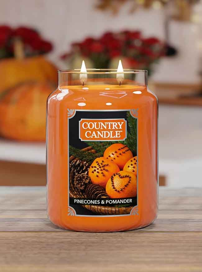 Country Candle Pinecones & Pomander Duża Świeca Zapachowa 652g