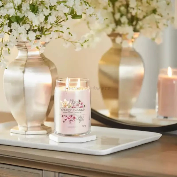 Yankee Candle Pink Cherry & Vanilla Signature Duża Świeca 567g