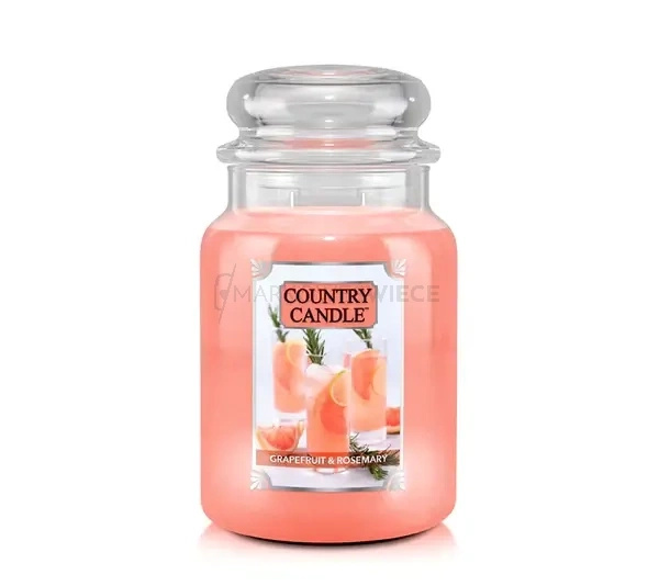 Country Candle Grapefruit & Rosemary Duża Świeca Zapachowa 652g