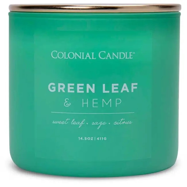 Colonial Candle Green Leaf Hemp Świeca Zapachowa Tumbler 411g