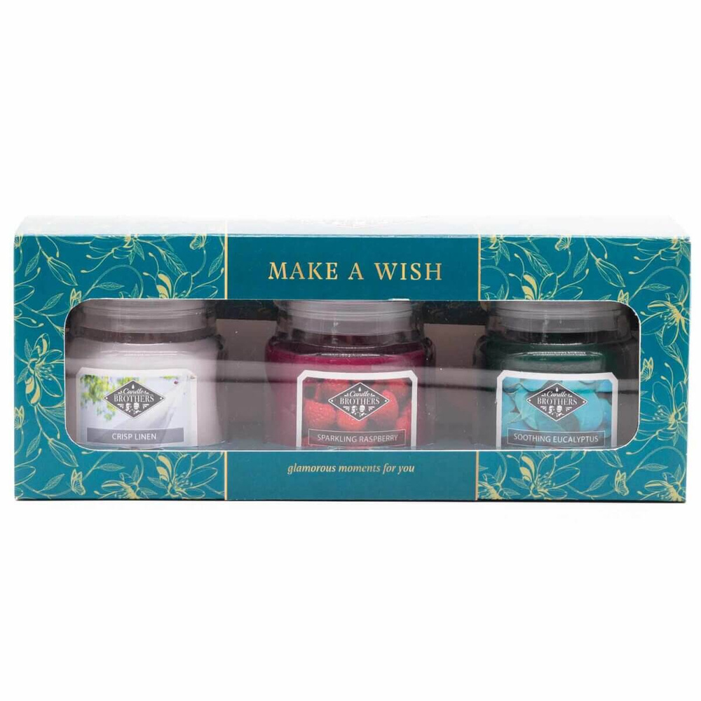 Candle Brothers Make A Wish Zestaw Prezentowy Trzech Świec 3x85 g