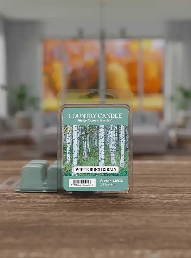 Country Candle White Birch and Rain Wosk Zapachowy 64g