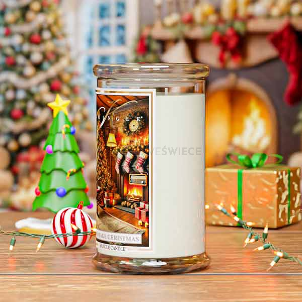Kringle Candle Vintage Christmas Duża Świeca Zapachowa 624g