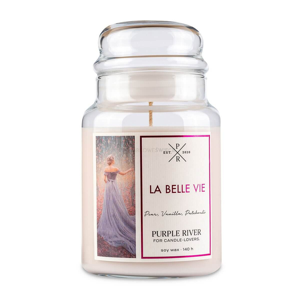 Purple River La Belle Vie Duża Świeca Sojowa 623g