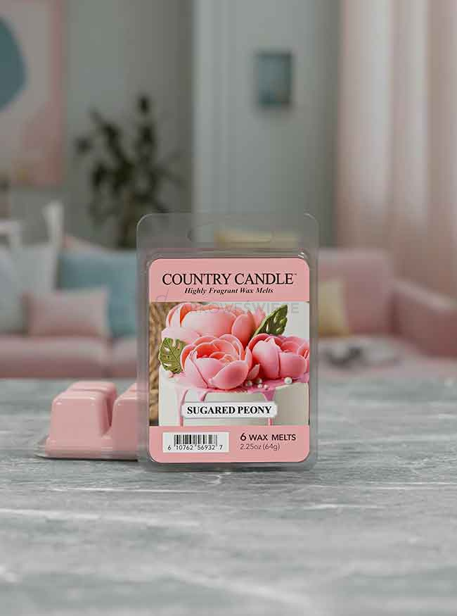 Country Candle Sugared Peony Wosk Zapachowy 64g