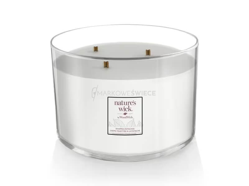 WoodWick Nature's Wick Whipped Pistachio Duża Świeca Zapachowa 433g