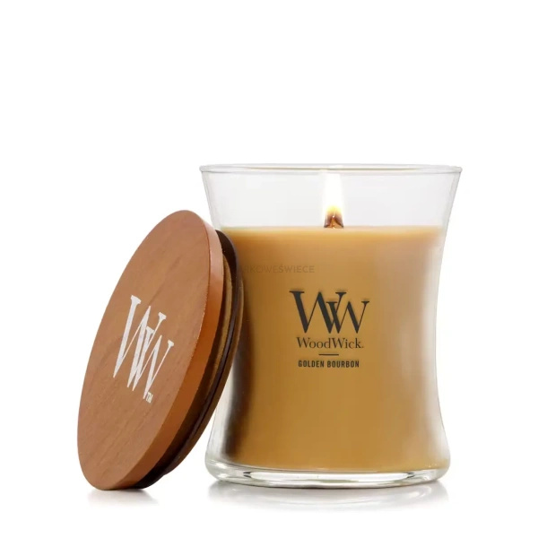 WoodWick Golden Bourbon Średnia Świeca 275g