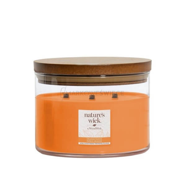 WoodWick Nature's Wick Orange Papaya Duża Świeca Zapachowa 433g