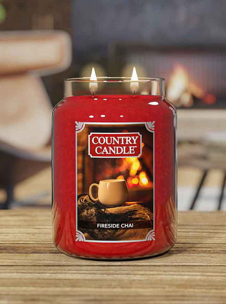 Country Candle Fireside Chai Duża Świeca Zapachowa 652g