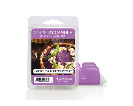 Country Candle Coconut & Blueberry Tart Wosk Zapachowy 64g
