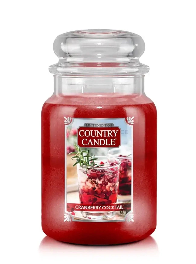Country Candle Cranberry Coctail Duża Świeca Zapachowa 652g