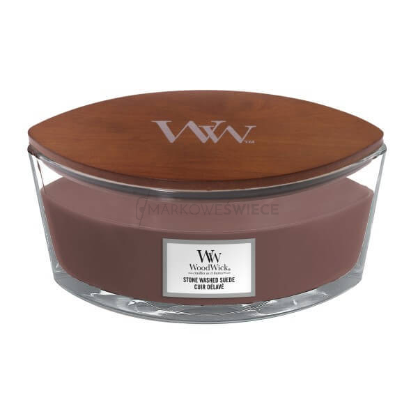 WoodWick Stone Washed Suede Świeca Hearthwick 453,6g