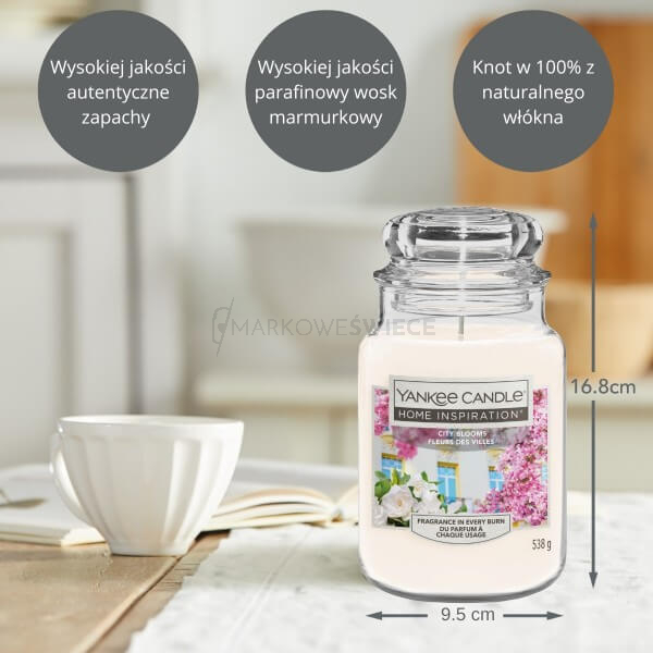 Yankee Candle City Blooms Duża Świeca Zapachowa 538g