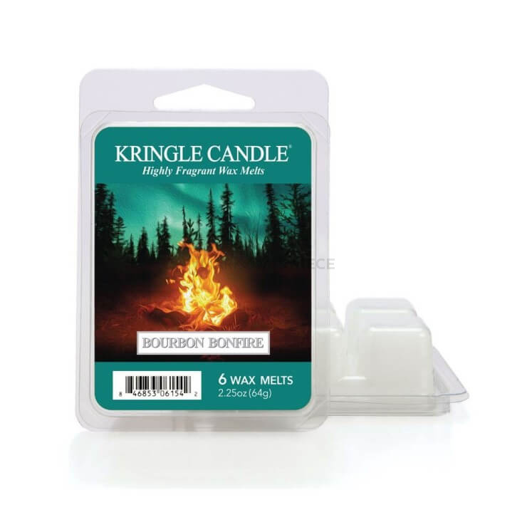 Kringle Candle Bourbon Bonfire Wosk Zapachowy 64g