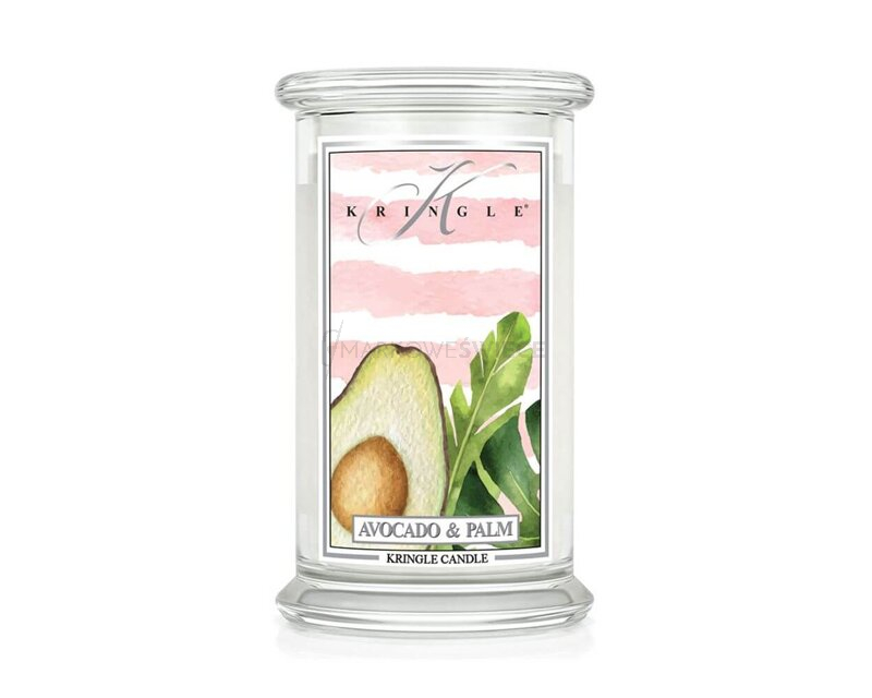 Kringle Candle Avocado & Palm Duża Świeca Zapachowa 624g