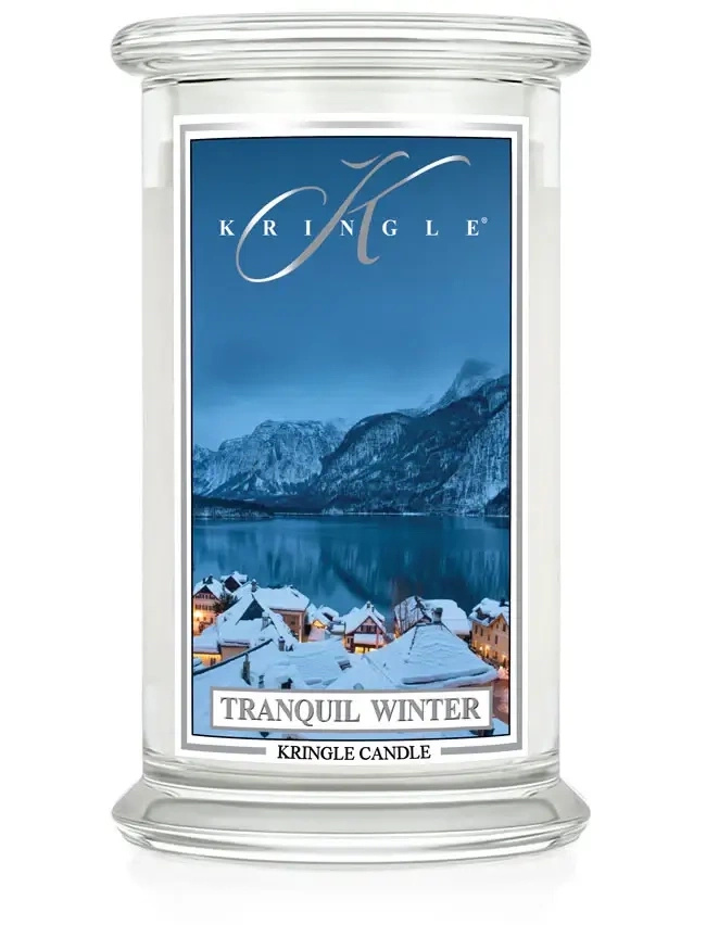 Kringle Candle Tranquil Winter Duża Świeca Zapachowa 624g