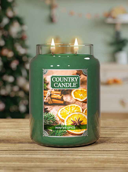 Country Candle Winter Spice Duża Świeca Zapachowa 652g