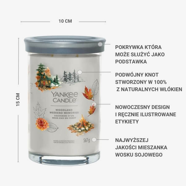 Yankee Candle Woodland Weekend Memories Tumbler Duża Świeca 567g