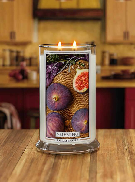 Kringle Candle Velvet Fig Duża Świeca Zapachowa 624g