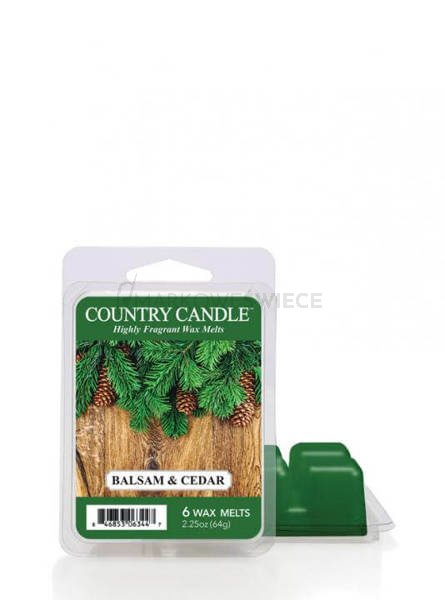 Country Candle Balsam & Cedar  Wosk Zapachowy 64g