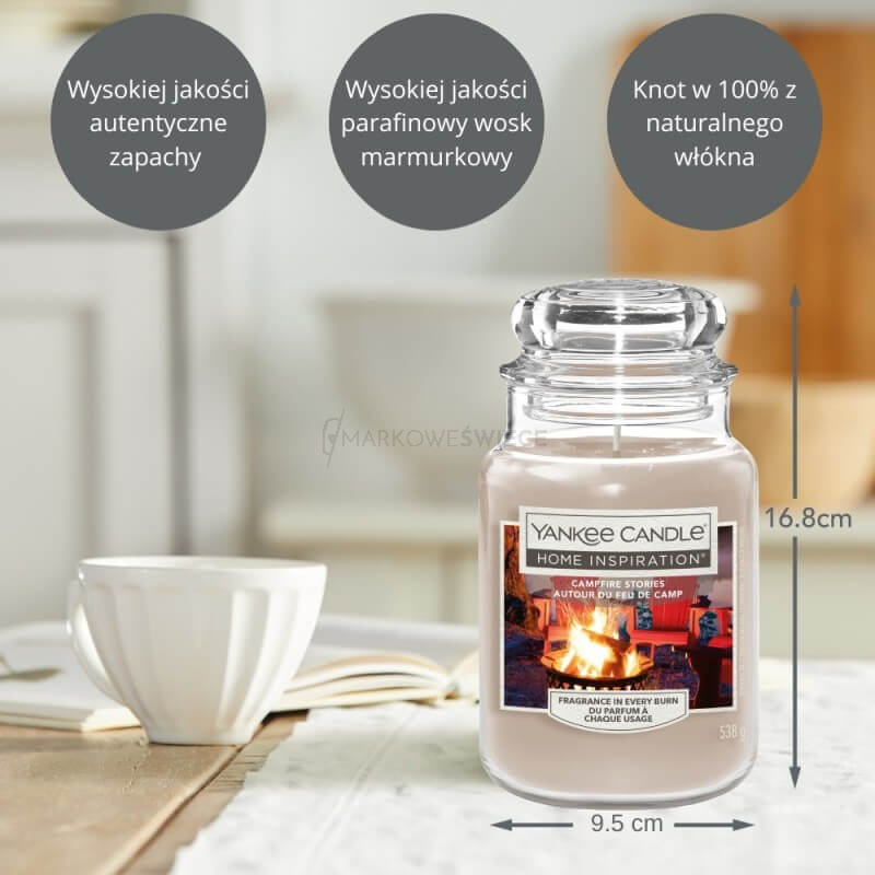 Yankee Candle Campfire Stories Duża Świeca Zapachowa 538g
