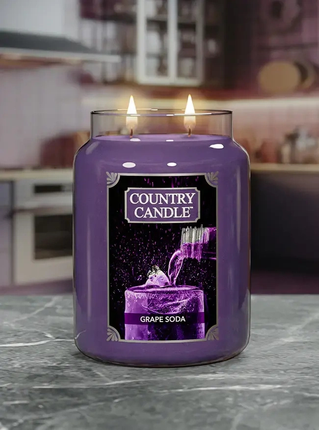 Country Candle Grape Soda Duża Świeca Zapachowa 652g