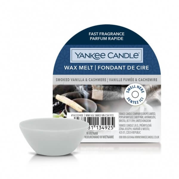 Yankee Candle Smoked Vanilla & Cashmere Wosk Zapachowy Pudełko 22g