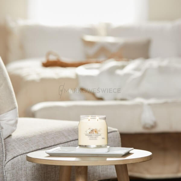 Yankee Candle Soft Wool & Amber Średnia Świeca Zapachowa 368g