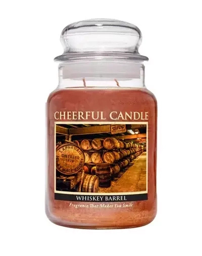 Cheerful Candle Whiskey Barrel Duża Świeca Zapachowa 680g