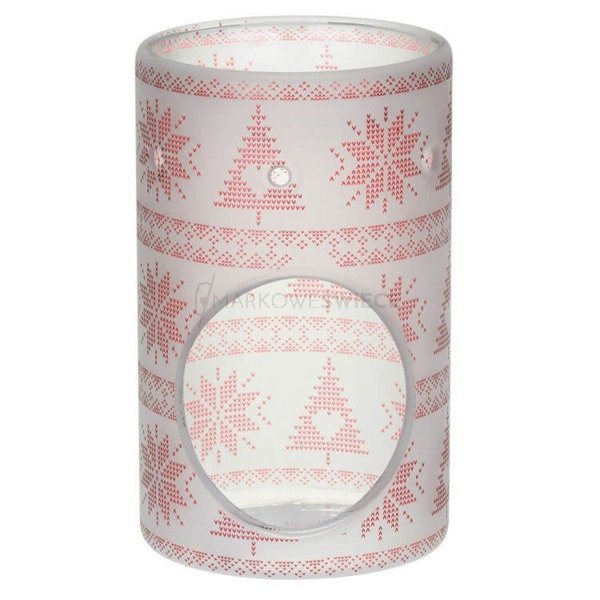 Yankee Candle Red Nordic Frosted Glass kominek do wosków
