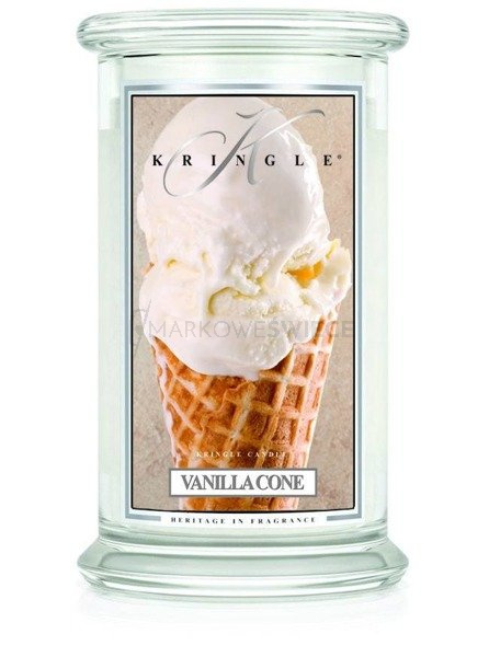 Kringle Candle Vanilla Cone Duża Świeca Zapachowa 624g