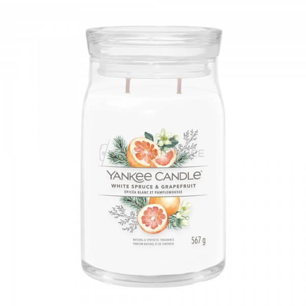 Yankee Candle White Spruce & Grapefruit Signature Duża Świeca 567g