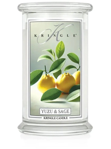 Kringle Candle Yuzu & Sage Duża Świeca Zapachowa 624g
