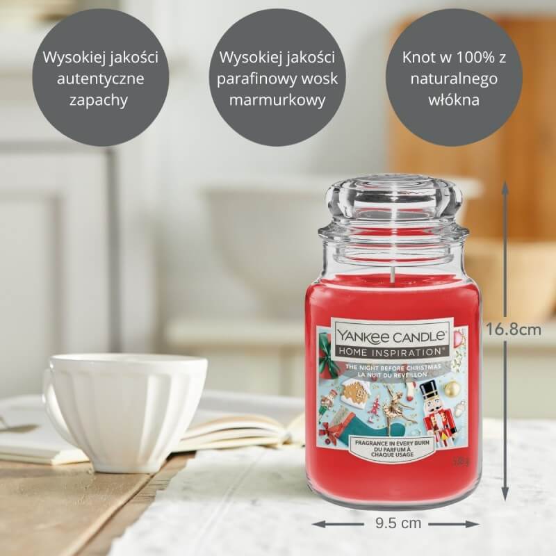 Yankee Candle The Night Before Christmas Duża Świeca Zapachowa 538g