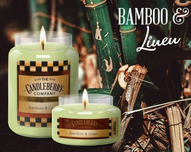 Candleberry Bamboo & Linen Duża Świeca Zapachowa 640g