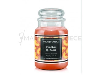 Country Candle Farmstand Peaches & Basil Duża Świeca Zapachowa 652g
