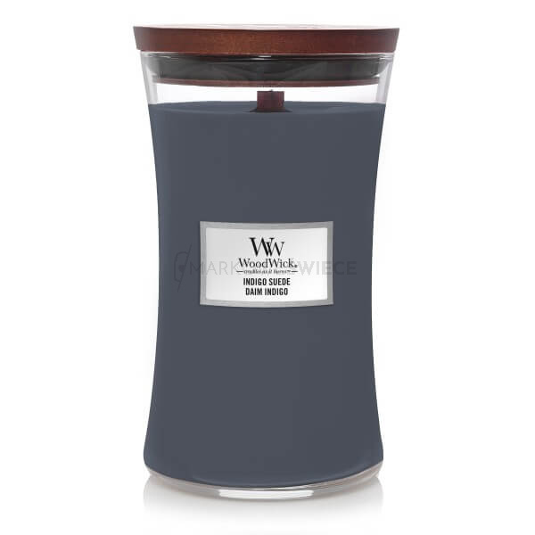 WoodWick Indigo Suede Duża Świeca 609,5g