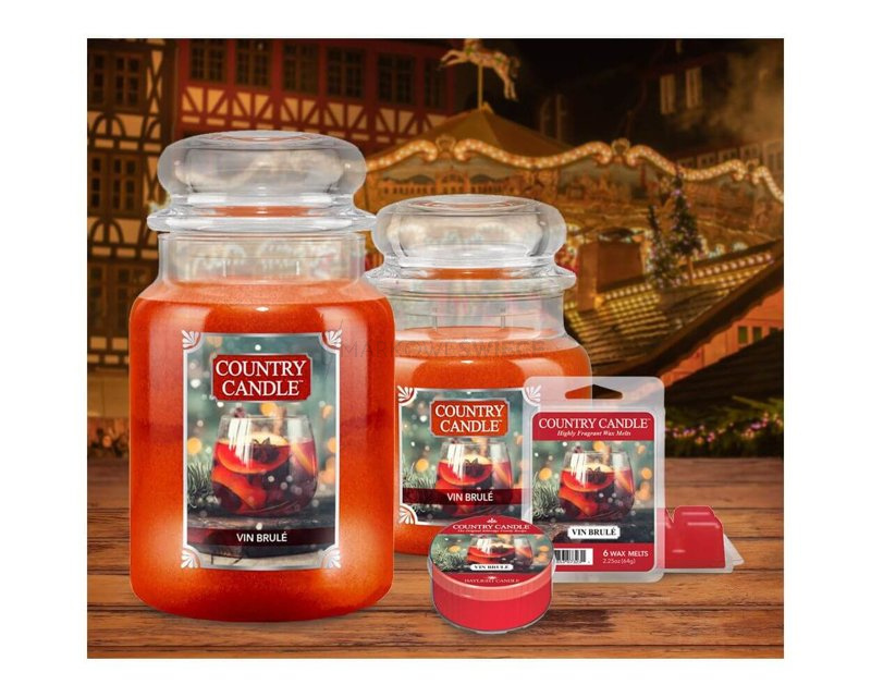 Country Candle Vin Brule Duża Świeca Zapachowa 652g