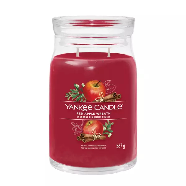 Yankee Candle Red Apple Wreath Signature Duża Świeca 567g